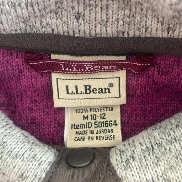 L.L. Bean Sweater Fleece Pullover Jacket - Picture 4 of 7